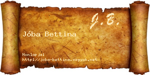 Jóba Bettina névjegykártya