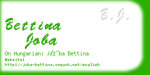 bettina joba business card